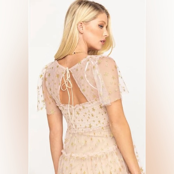 NWT Free People Starbright Glitter Smocked Tunic Top - Picture 6 of 6